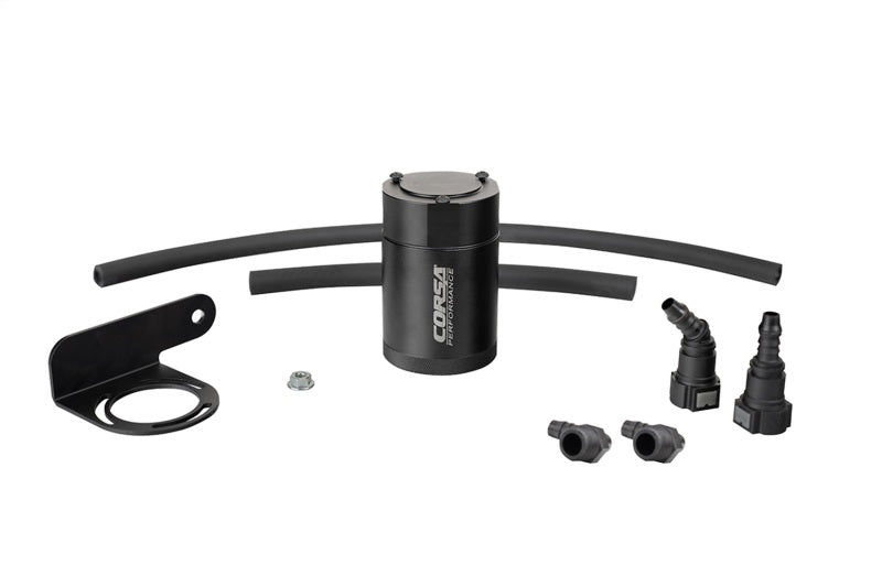 CORSA Performance Corsa 19-22 Silverado/Sierra & 21-22 Tahoe/Suburban/Yukon/Denali Aluminum Oil Catch Can w/ Bracket CC0011
