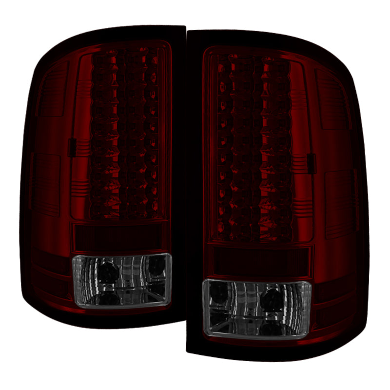 SPYDER GMC Sierra 07-13 (Not fit 3500 Dually)LED Tail Lights Red Smke ALT-YD-GS07-LED-RS 5014986