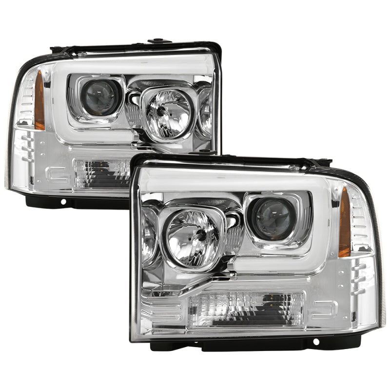 Spyder Platinum Ford F250/350/450 05-07 High-Power LED Module Proj. Headlights-Chrome (PRO-YD-FS05V2 5087904