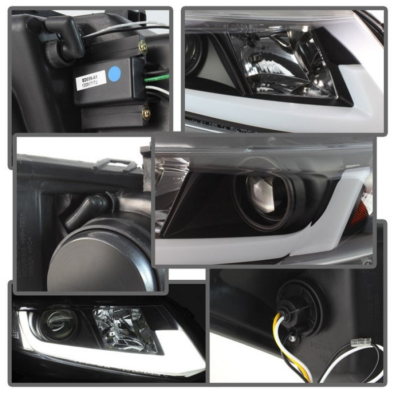 Spyder Honda Civic 2012-2014 Projector Headlights - Light Bar DRL Black PRO-YD-HC12-DRL-BK 5076519