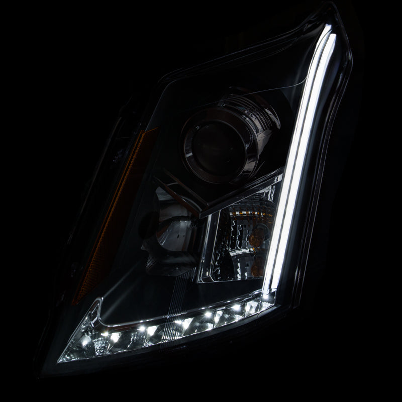 Anzo 2010-2015 Cadillac Srx Projector Headlights w/Plank Style Design Black