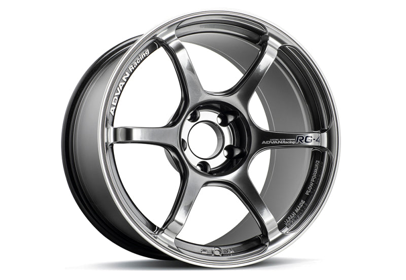 Advan RG-4 18x8 +47 5-100 Racing Hyper Black & Ring Wheel YA48G47DHBR