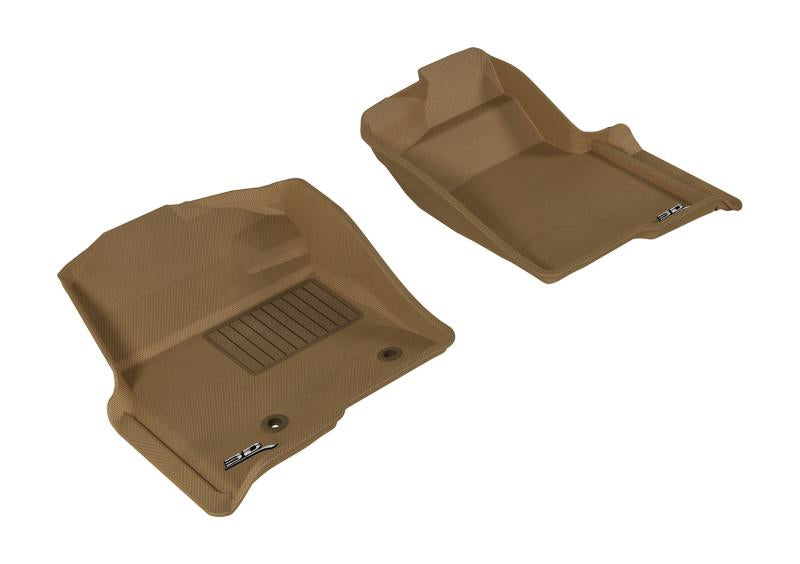3D MAXpider 2010-2014 Ford F-150 Regular/Supercab/Supercrew Kagu 1st Row Floormat - Tan L1FR07211502