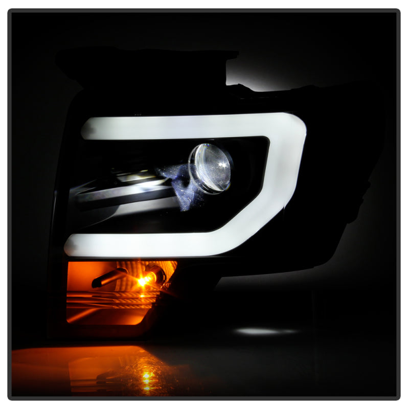 Spyder Ford F150 09-14 Halogen Light Bar Projector Headlights Black PRO-YD-FF15009PL-BK 5087577
