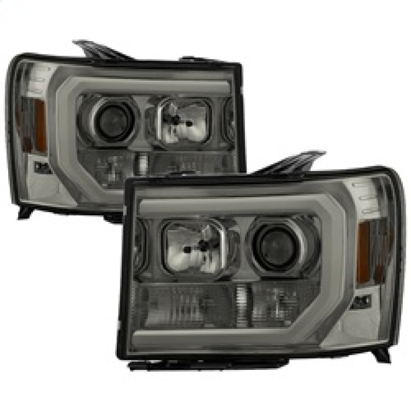 Spyder GMC Sierra 1500/2500/3500 07-13 V2 Projector Headlights - Smoke PRO-YD-GS07V2-LBDRL-SM 5083654
