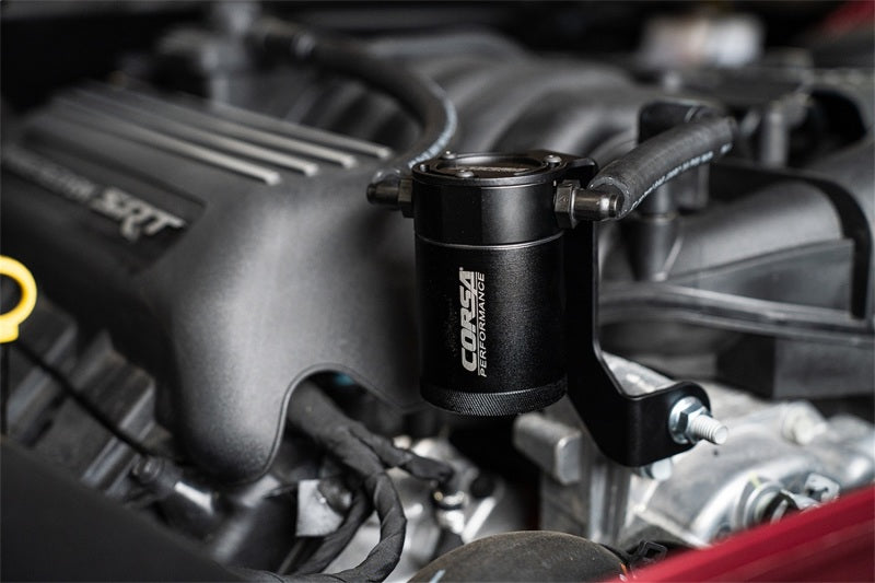 CORSA Performance Aluminum Oil Catch Can w/ Bracket - HEMI 6.4L CC0013