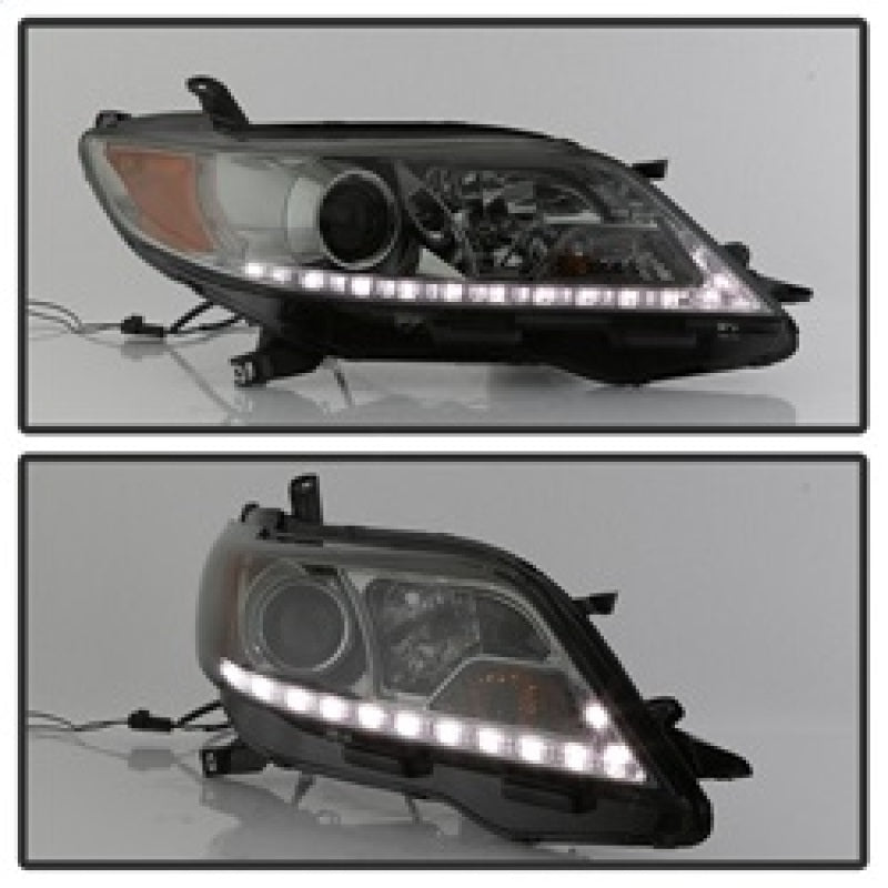 Spyder 11-14 Toyota Sienna Projector Headlights - DRL LED - Smoke PRO-YD-TSEN11-DRL-SM 5083999