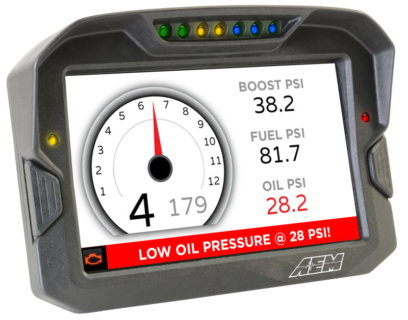 AEM Electronics Digital Dash, CD-7L, Carbon Housing, Data Logging, CAN Bus, Kit