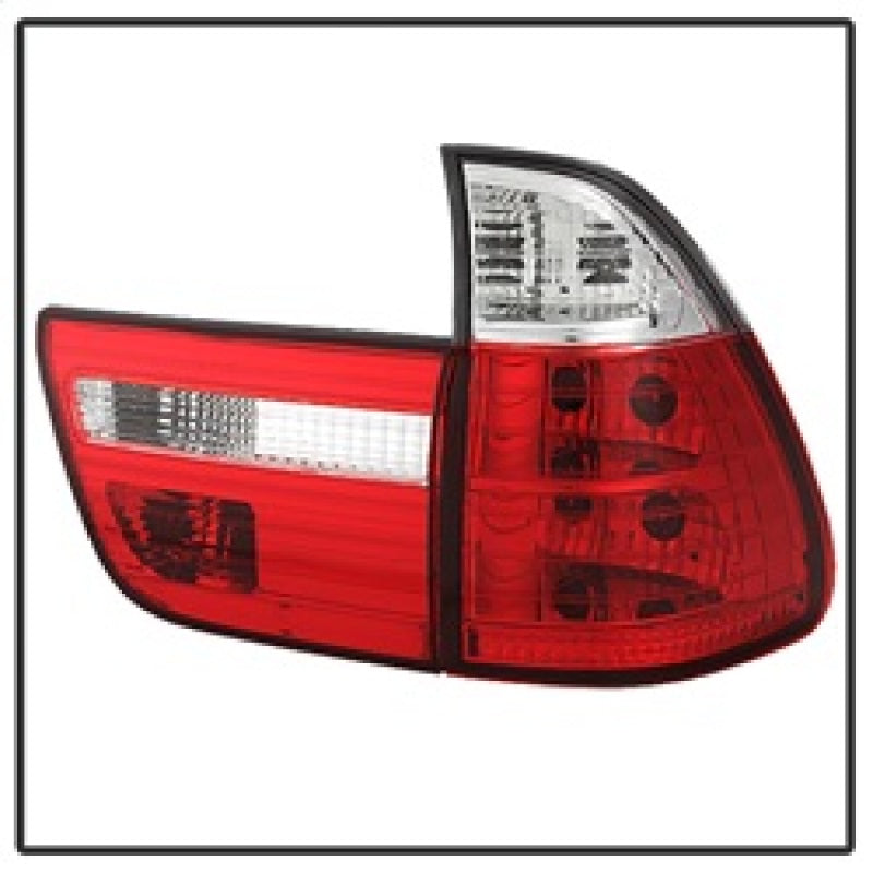 Spyder BMW E53 X5 00-06 4PCS Euro Style Tail Lights- Red Clear ALT-YD-BE5300-RC 5000835