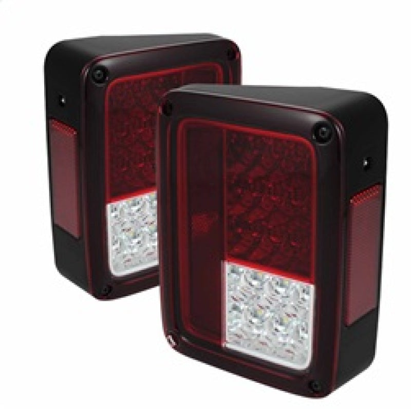 Spyder Jeep Wrangler 07-15 LED Tail Lights Red Clear ALT-YD-JWA07-LED-RC 5070401