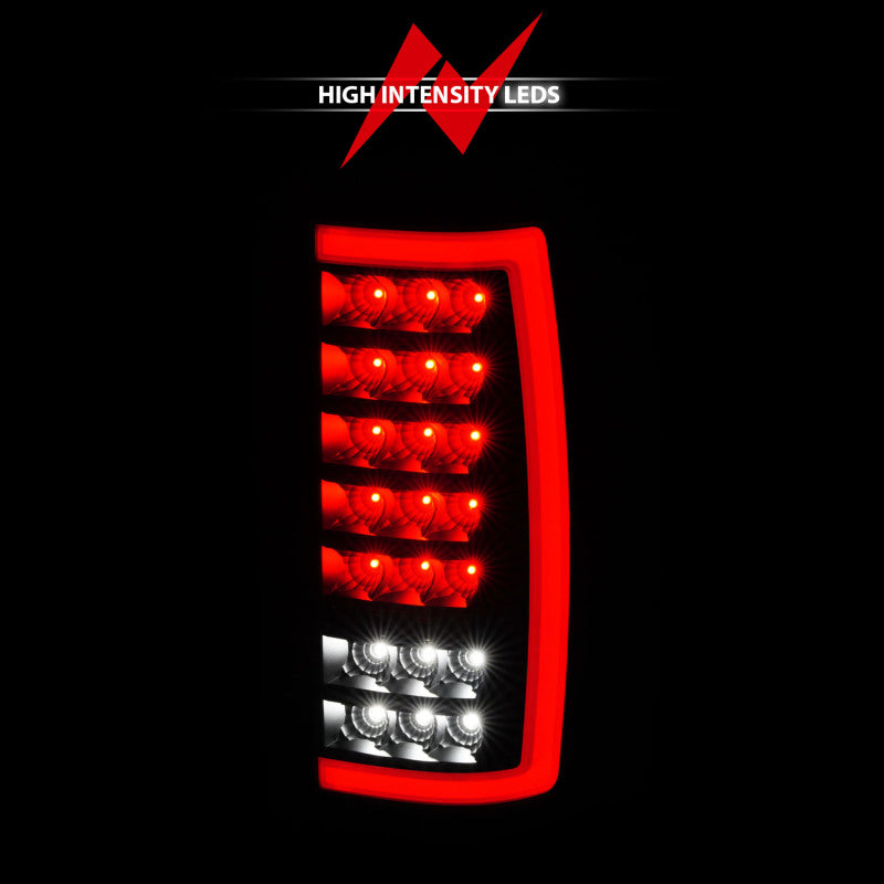 ANZO 00-06 Chevrolet Tahoe / GMC Yukon Full LED Taillights w/ Lightbar Black Housing/Clear Lens 311448
