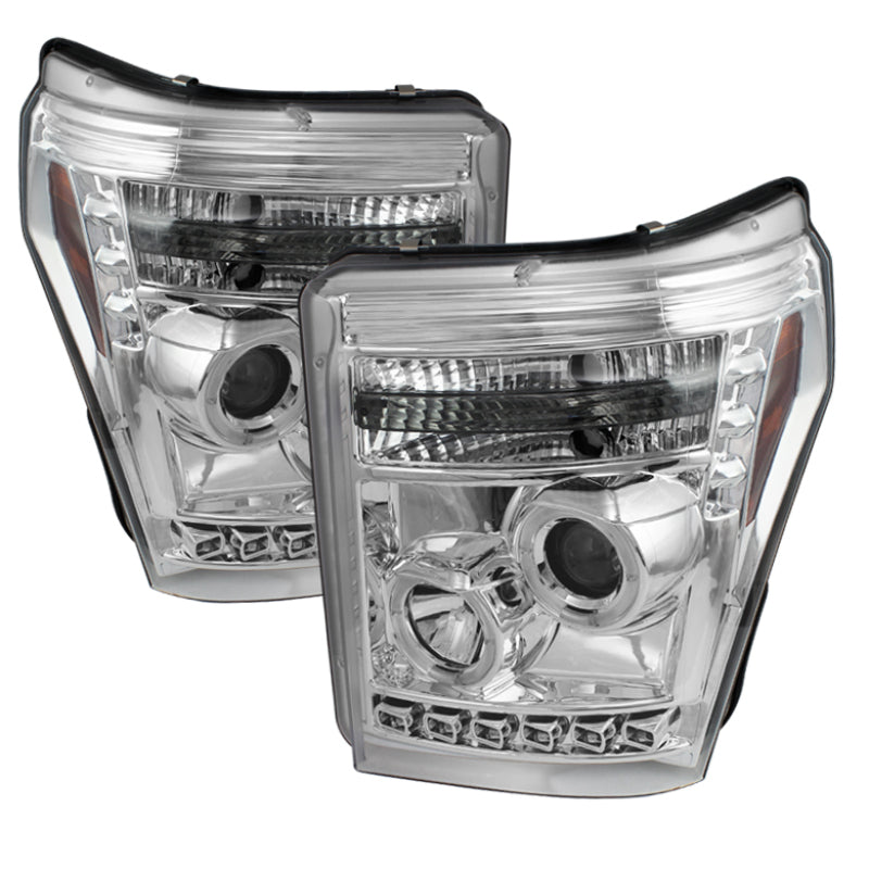 SPYDER Ford Super Duty 11-15 Projector Headlights LED Halo DRL Chrm Low 9006 PRO-YD-FS11-HL-C 5070265