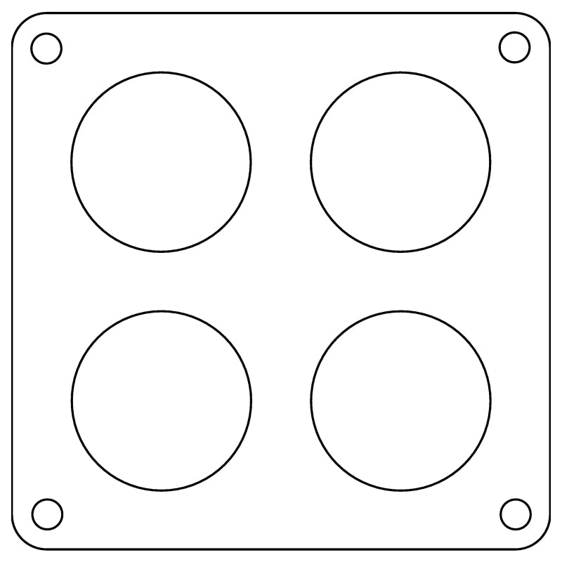 Cometic Gasket Cometic Holley 4500 Dominator .047in Fiber Carburetor Gasket - 1.75in Holes - 4-Hole C15239
