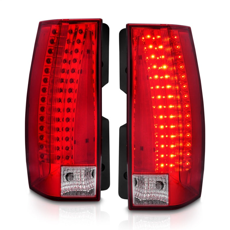 Anzo 2007-2014 Chevrolet Suburban LED Taillights Red/Clear - Escalade Look
