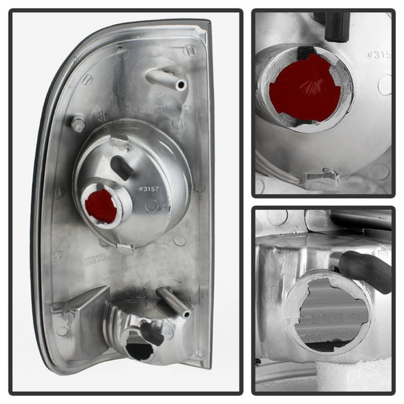 Spyder Ford F150 Styleside 97-03/F250/350/450/550 Euro Style Tail Lights Blk Smke ALT-YD-FF15097-BSM 5078162
