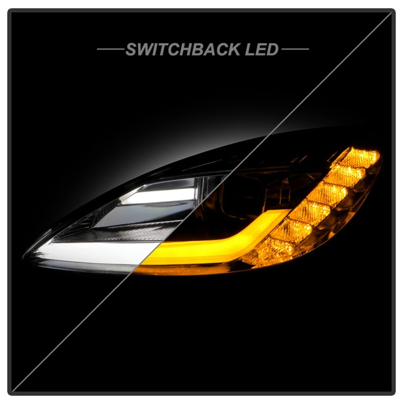 SPYDER 05-13 Chevy Corvette C6 Projector Headlights Seq LED Turn Signal w/SB DRL Parking Light 5087928