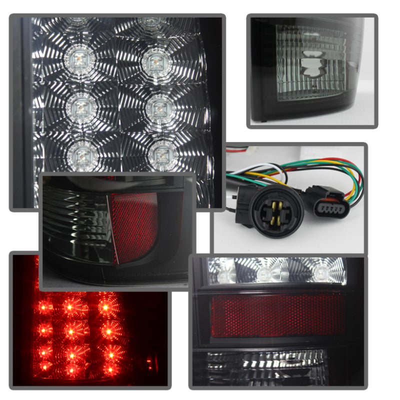 Spyder Chevy Suburban/GMC Yukon/Yukon Denali 07-14 LED Tail Lights Blk Smke ALT-YD-CSUB07-LED-BSM 5078087