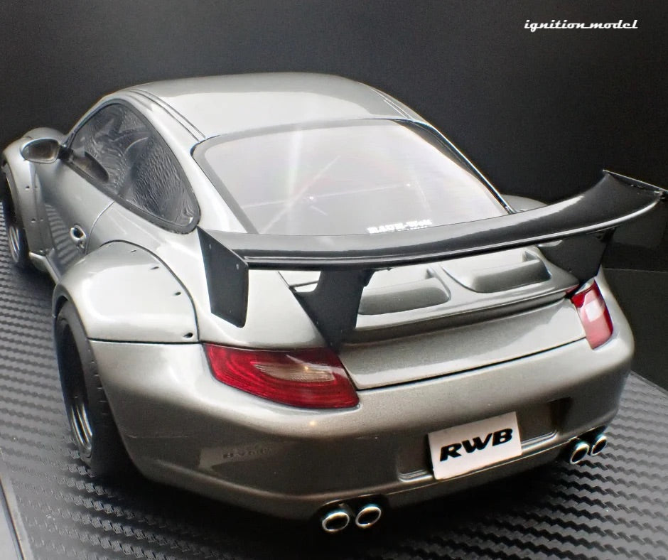 Ignition-Model Porsche 911 RWB 997 GT3 Gun Metallic Grey 1:18 *Damaged Box*