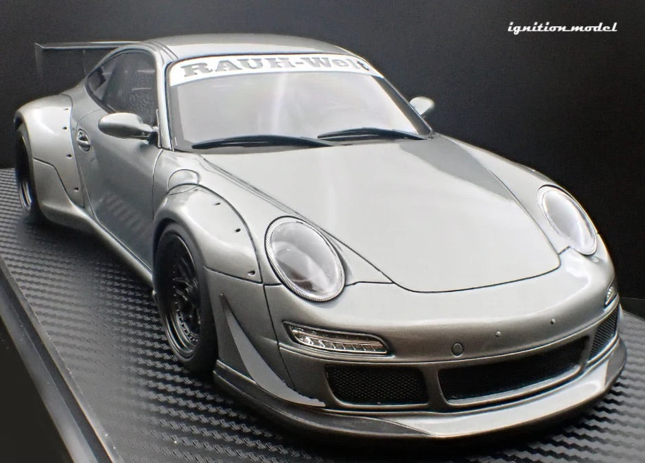 Ignition-Model Porsche 911 RWB 997 GT3 Gun Metallic Grey 1:18 *Damaged Box*