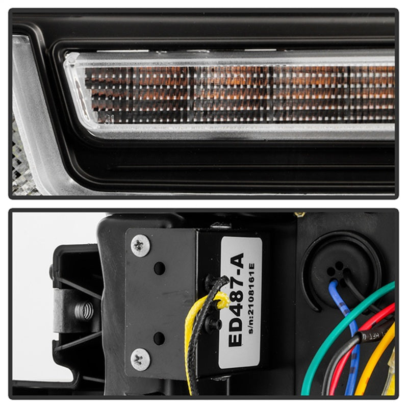 SPYDER 20-23 Chevy Silverado 2500/3500 Proj Headlights - LED DRL - Black PRO-YD-CSHD20SI-SEQ-BK 5088796