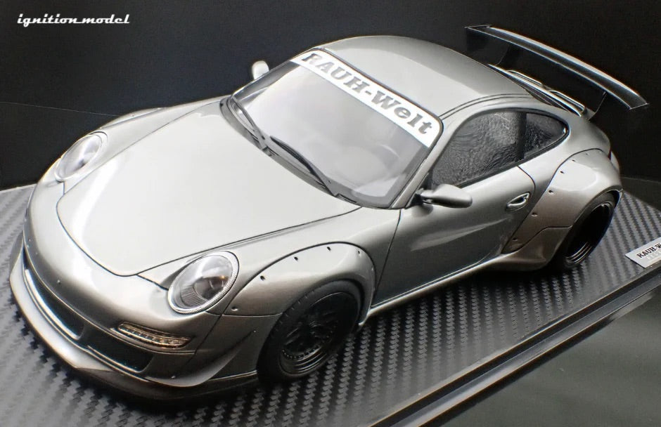 Ignition-Model Porsche 911 RWB 997 GT3 Gun Metallic Grey 1:18 *Damaged Box*
