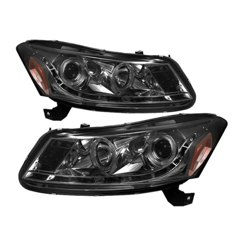 Spyder Honda Accord 08-12 4Dr Projector Headlights- LED Halo DRL Smke PRO-YD-HA08-4D-HL-SM 5010681