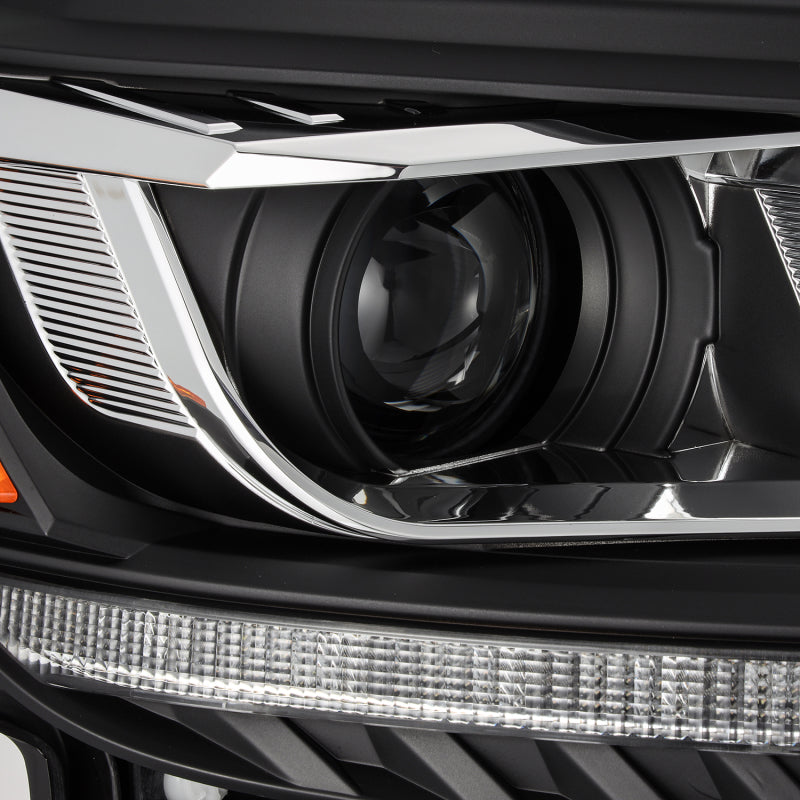 AlphaRex 19-21 Ford Ranger LUXX LED Proj Headlights Plank Style Black w/Seq Signal/DRL 880122 *Discontinued