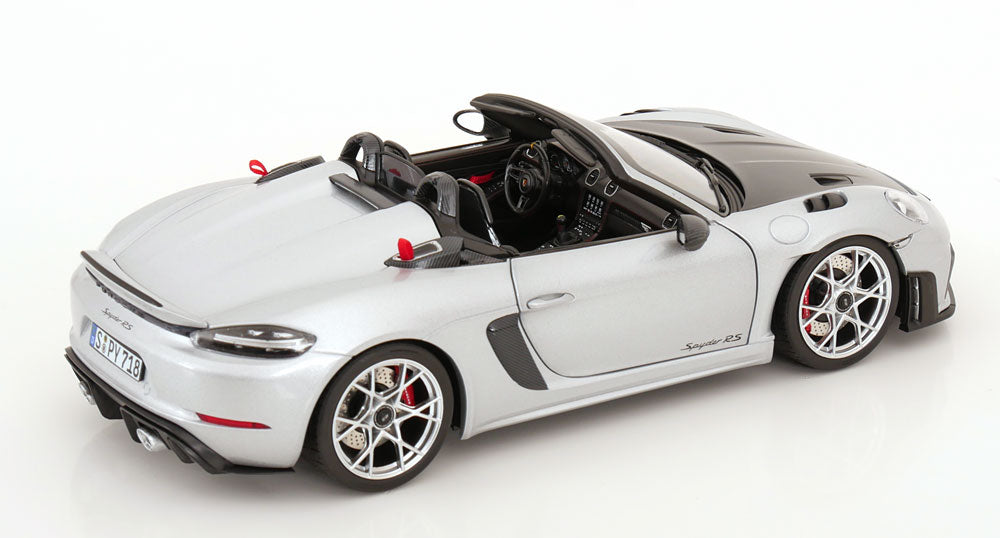 Norev 2023 Porsche 718 Spyder RS w/ Weissach Package GT Silver Metallic 1:18