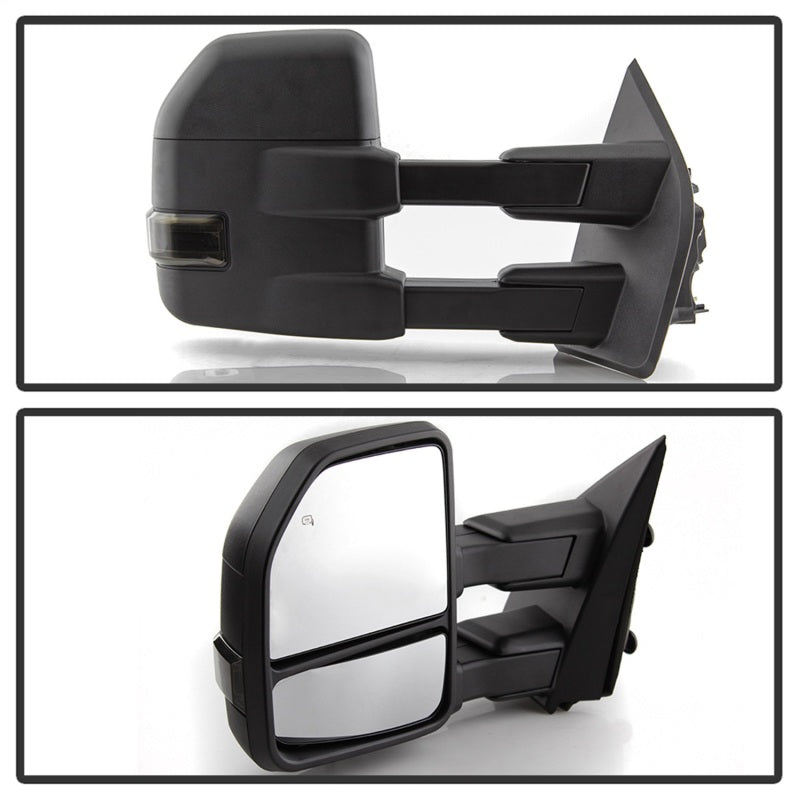 SPYDER xTune 15-17 Ford F-150 Heated LED Telescoping Pwr Mirrors - Smk (Pair) (MIR-FF15015S-G4-PWH-SM-SET) 9943065