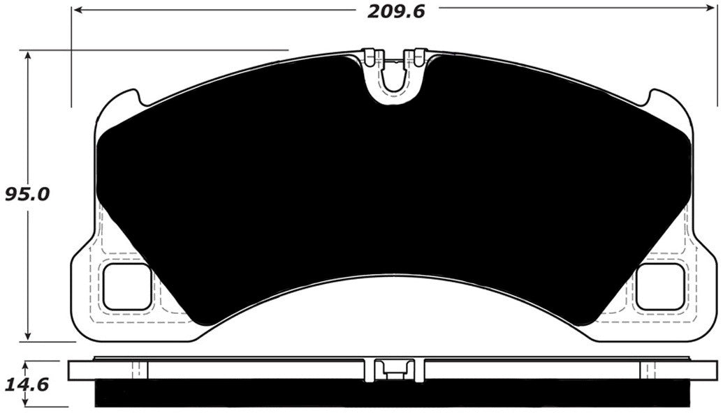 Porterfield Brake Pads for 2012 PORSCHE PANAMERA Turbo w/Iron Discs