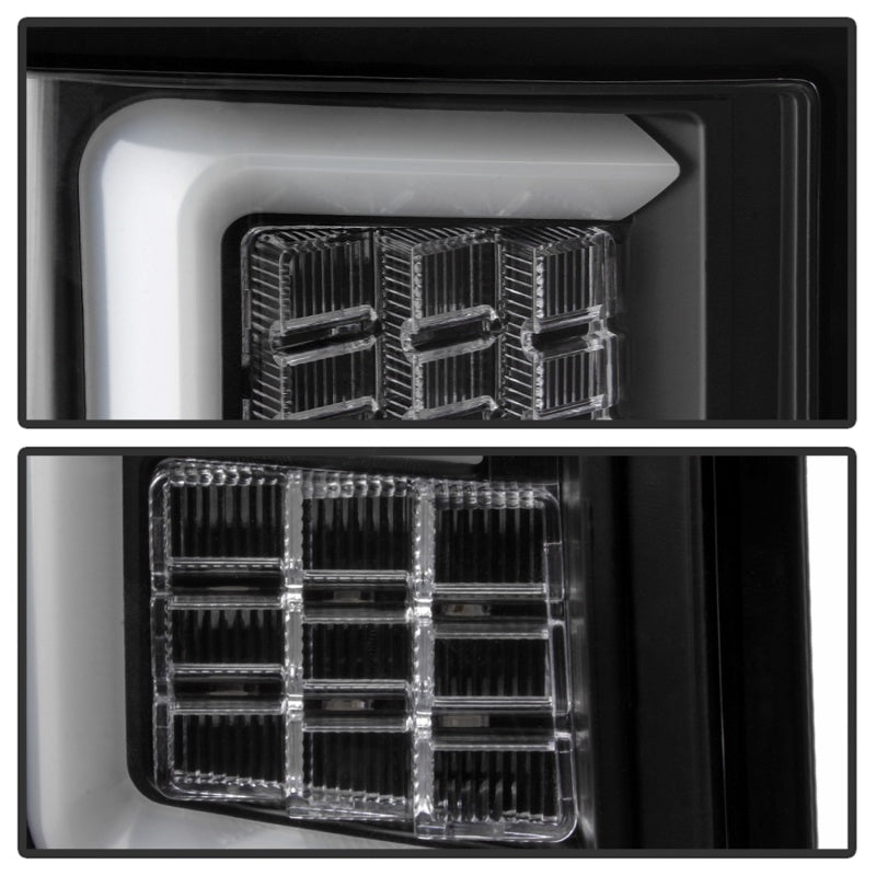 Spyder 07-10 Jeep Grand Cherokee Light Bar LED Tail Lights - Black ALT-YD-JGC07V2-LB-BK 5086655