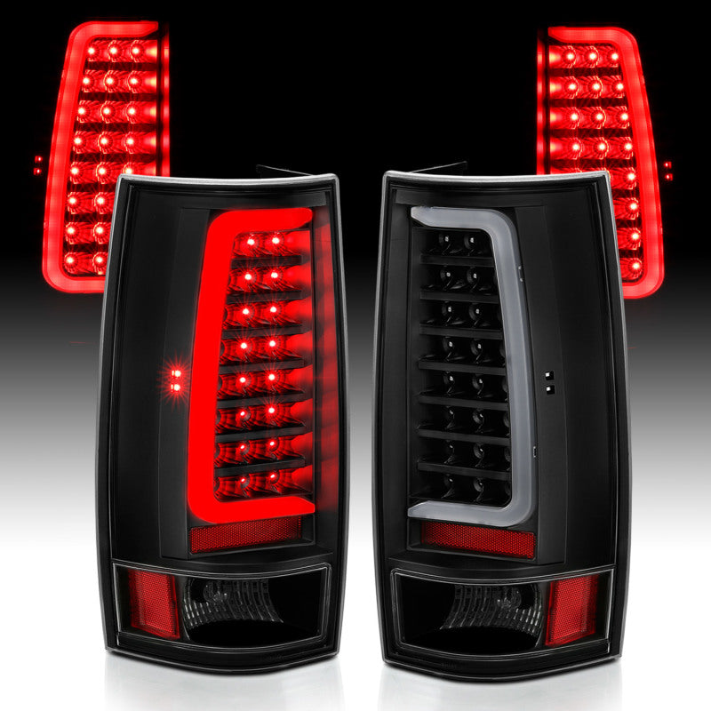 ANZO 2007-2014 Chevy Tahoe LED Taillight Plank Style Black w/Clear Lens 311321