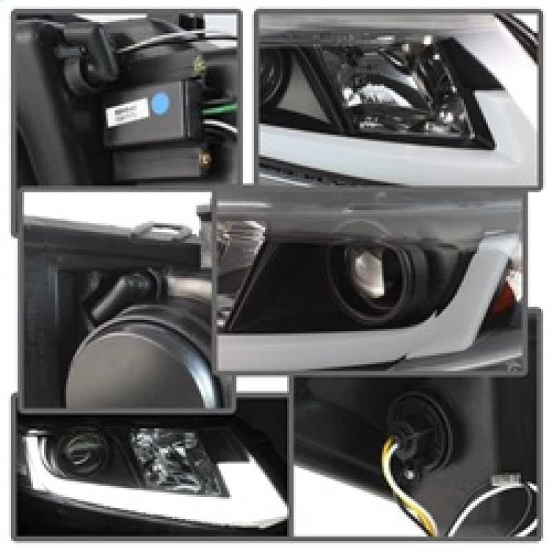 Spyder Honda Civic 2012-2014 Projector Headlights - Light Bar DRL Black PRO-YD-HC12-DRL-BK 5076519