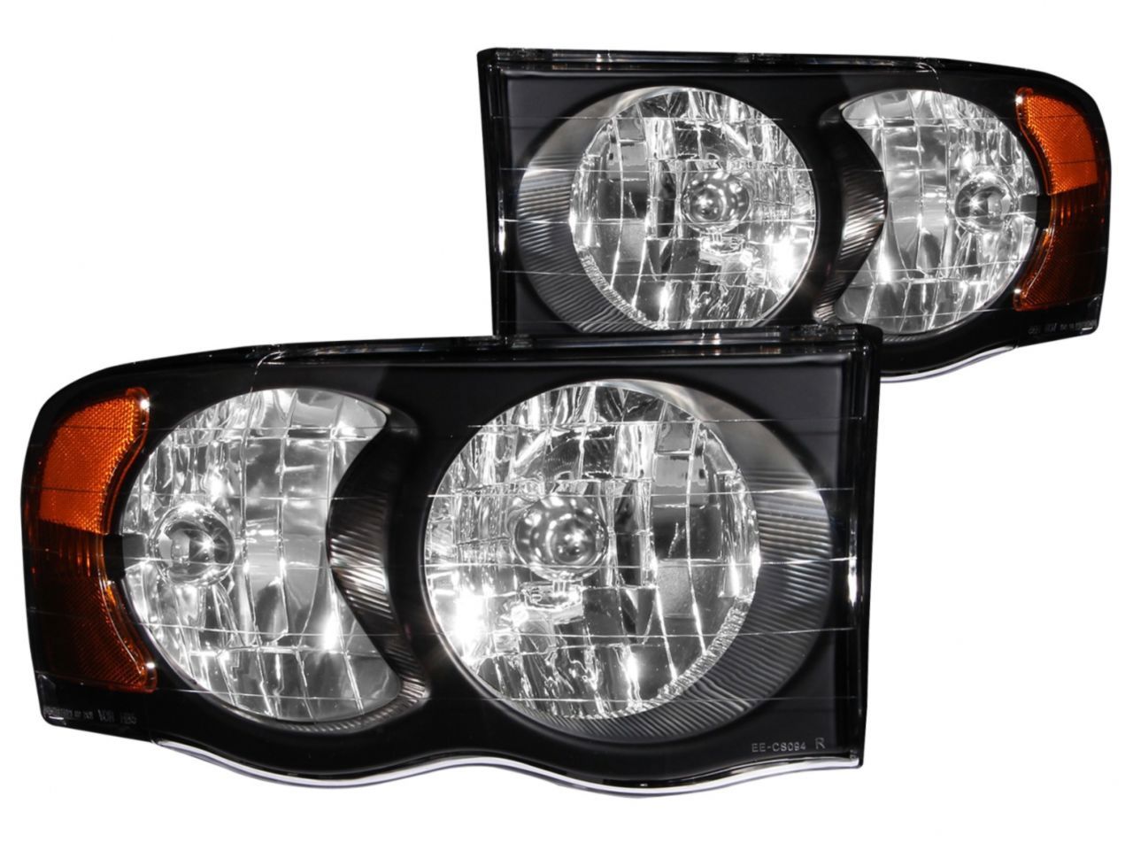 Anzo 2002-2005 Dodge Ram 1500 Crystal Headlights Black