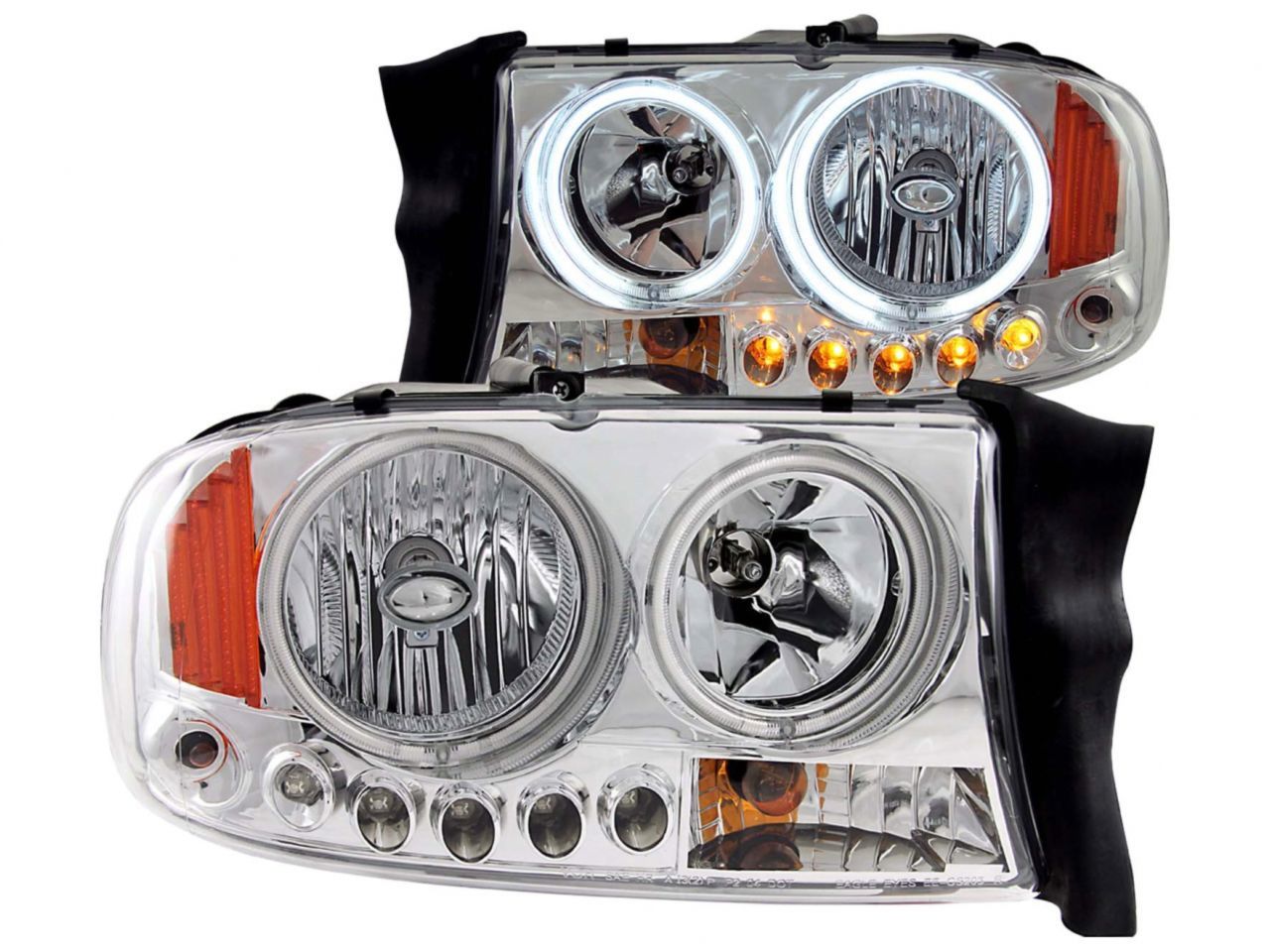 Anzo 1997-2004 Dodge Dakota Crystal Headlights Chrome 1pc