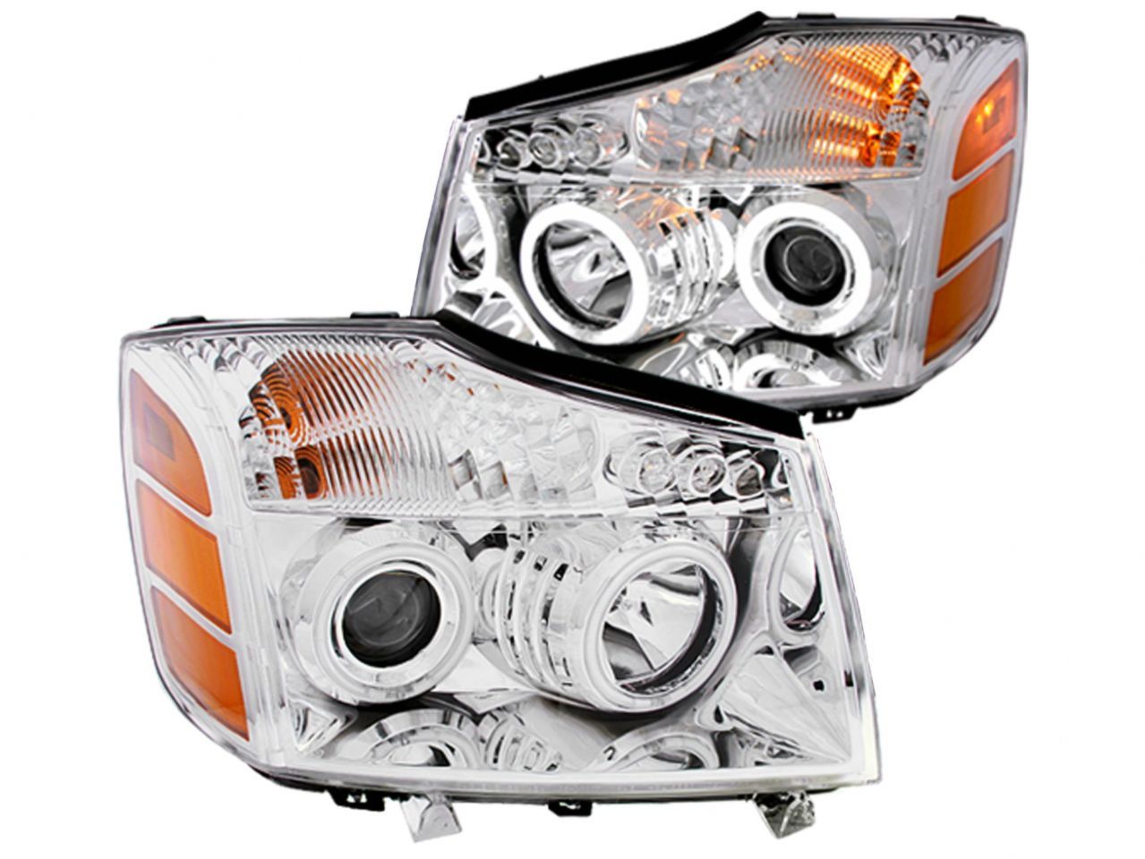 Anzo 2004-2007 Nissan Armada Projector Headlights w/ Halo Chrome (CCFL)