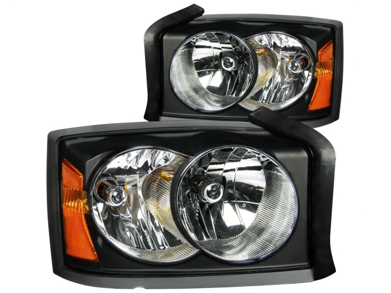 Anzo 2005-2006 Dodge Dakota Crystal Headlights Black