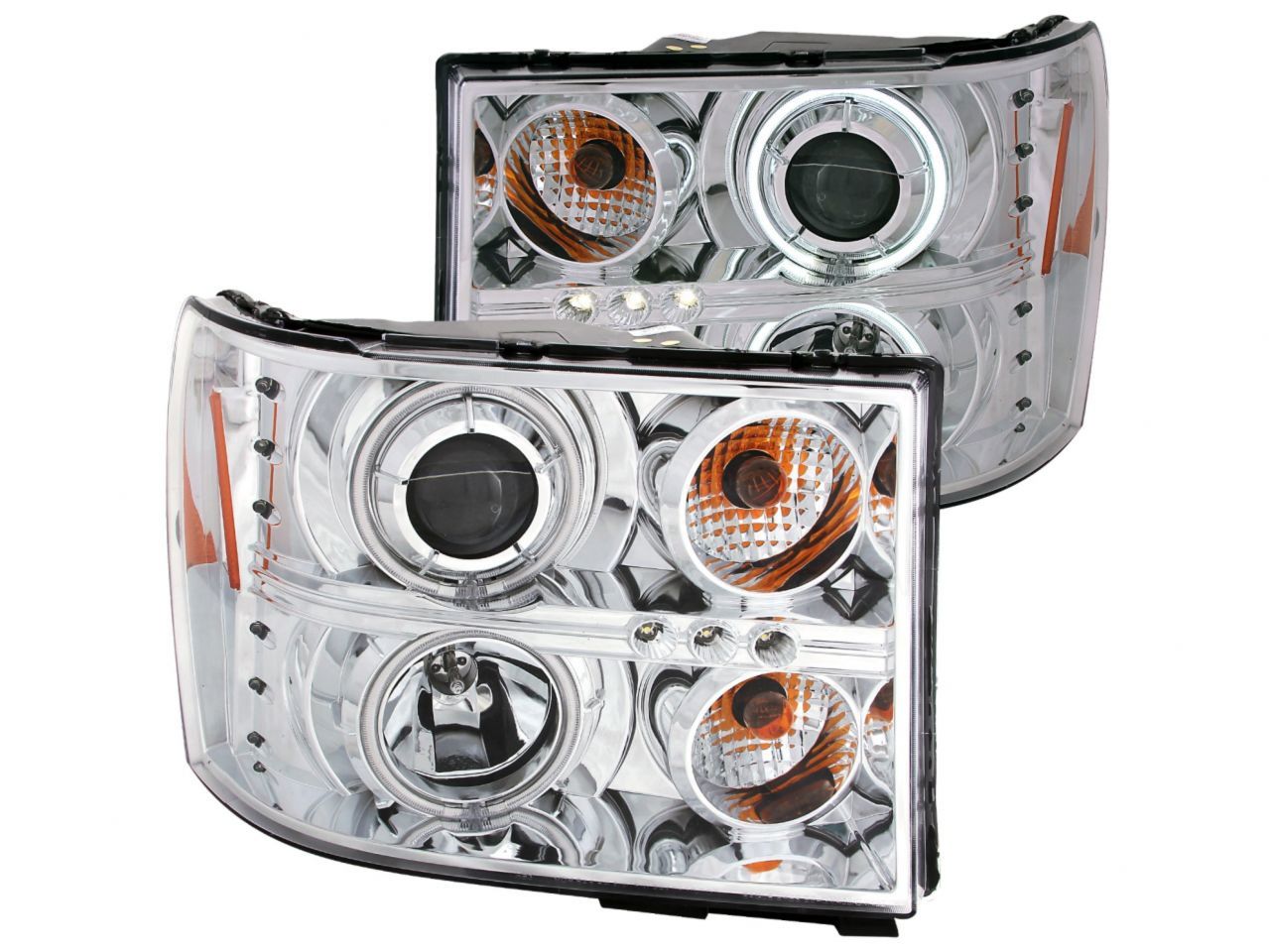 Anzo 2007-2013 Gmc Sierra 1500 Projector Headlights w/ Halo Chrome
