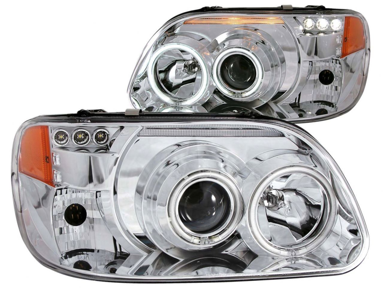 Anzo 1995-2001 Ford Explorer Projector Headlights w/ Halo Chrome 1 pc