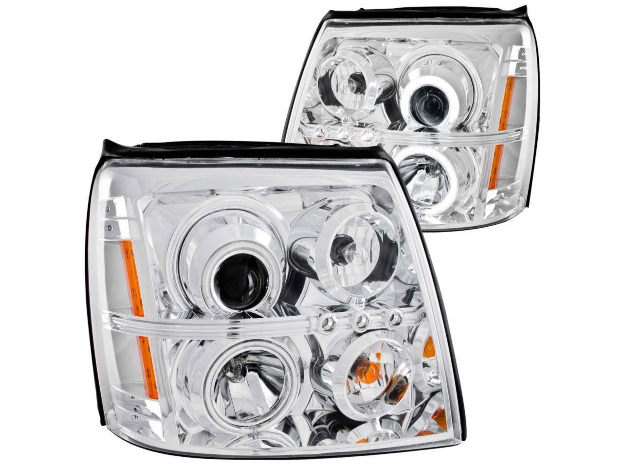 Anzo 2002-2006 Cadillac Escalade Projector Headlights w/ Halo Chrome (CCFL)