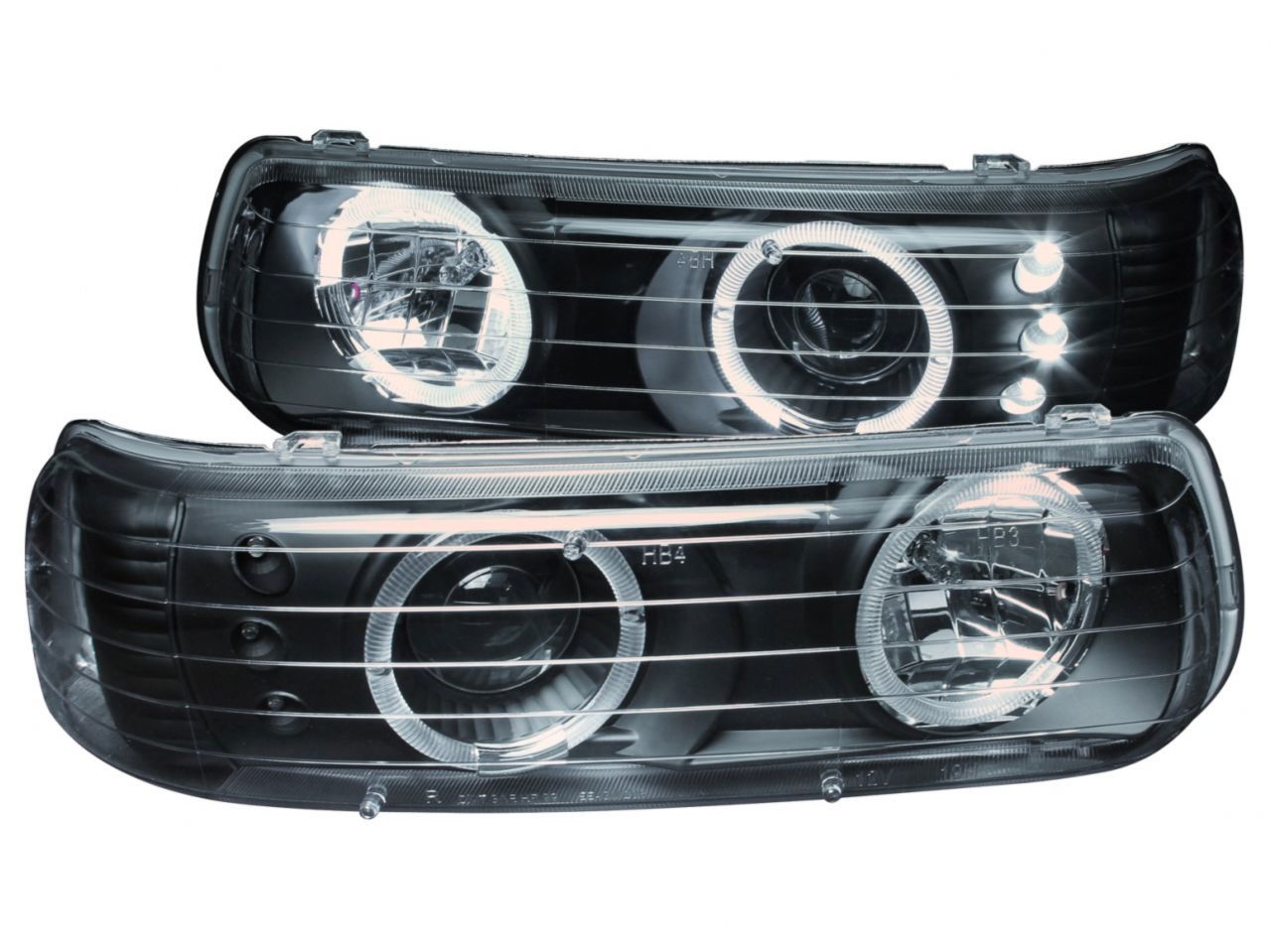 Anzo 1999-2002 Chevrolet Silverado 1500 Projector Headlights w/ Halo Black