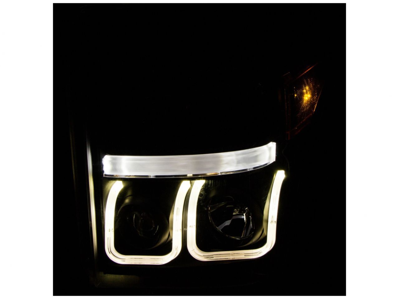 Anzo 2011-2015 Ford F-250 Projector Headlights w/ U-Bar Black