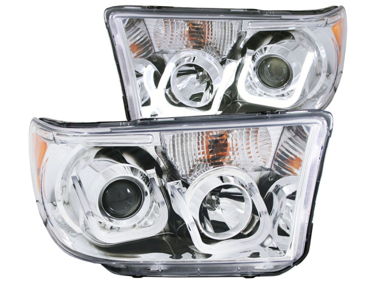 Anzo 2007-2013 Toyota Tundra Projector Headlights w/ U-Bar Chrome