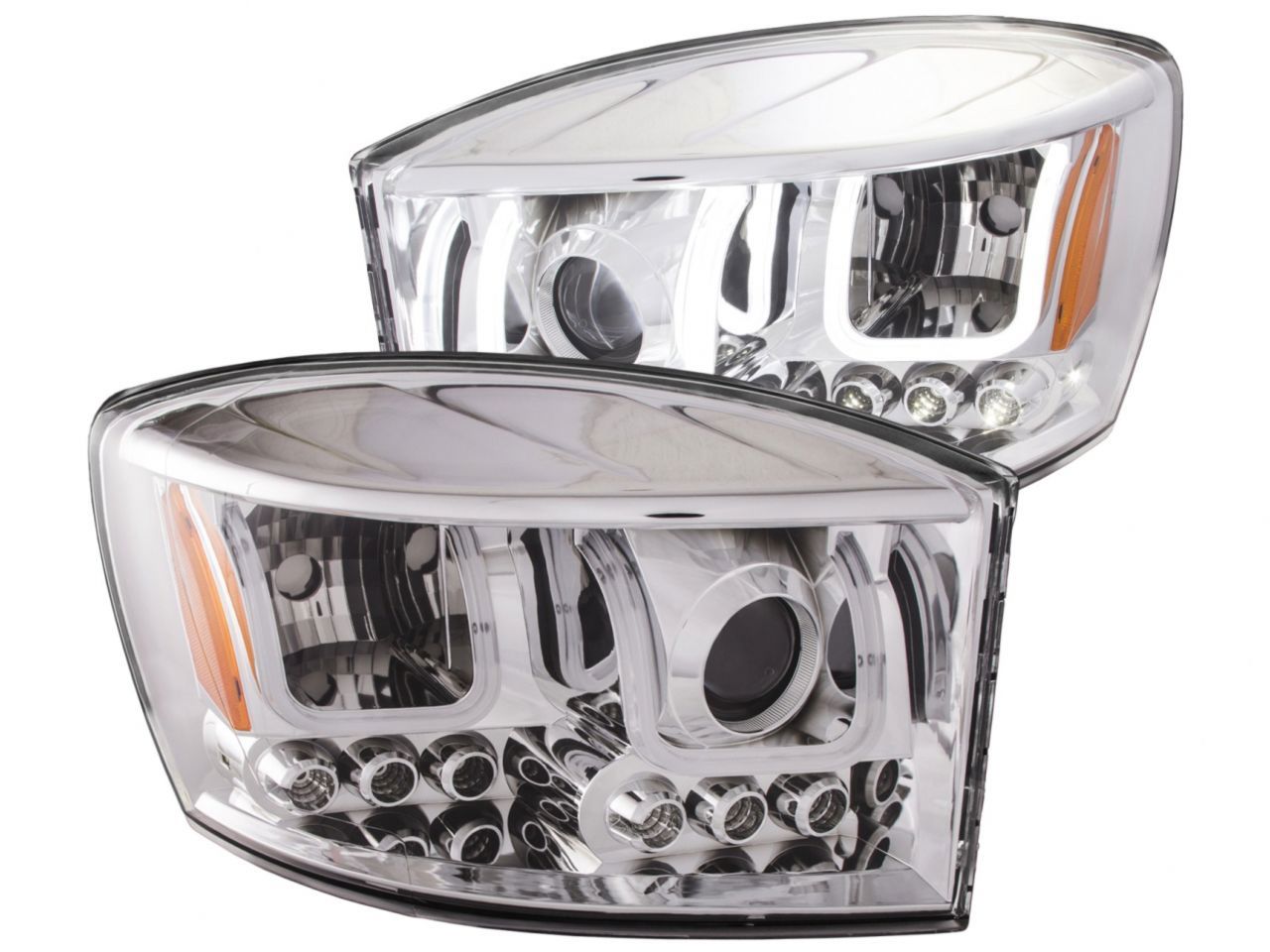 Anzo 2006-2008 Dodge Ram 1500 Projector Headlights w/ U-Bar Chrome