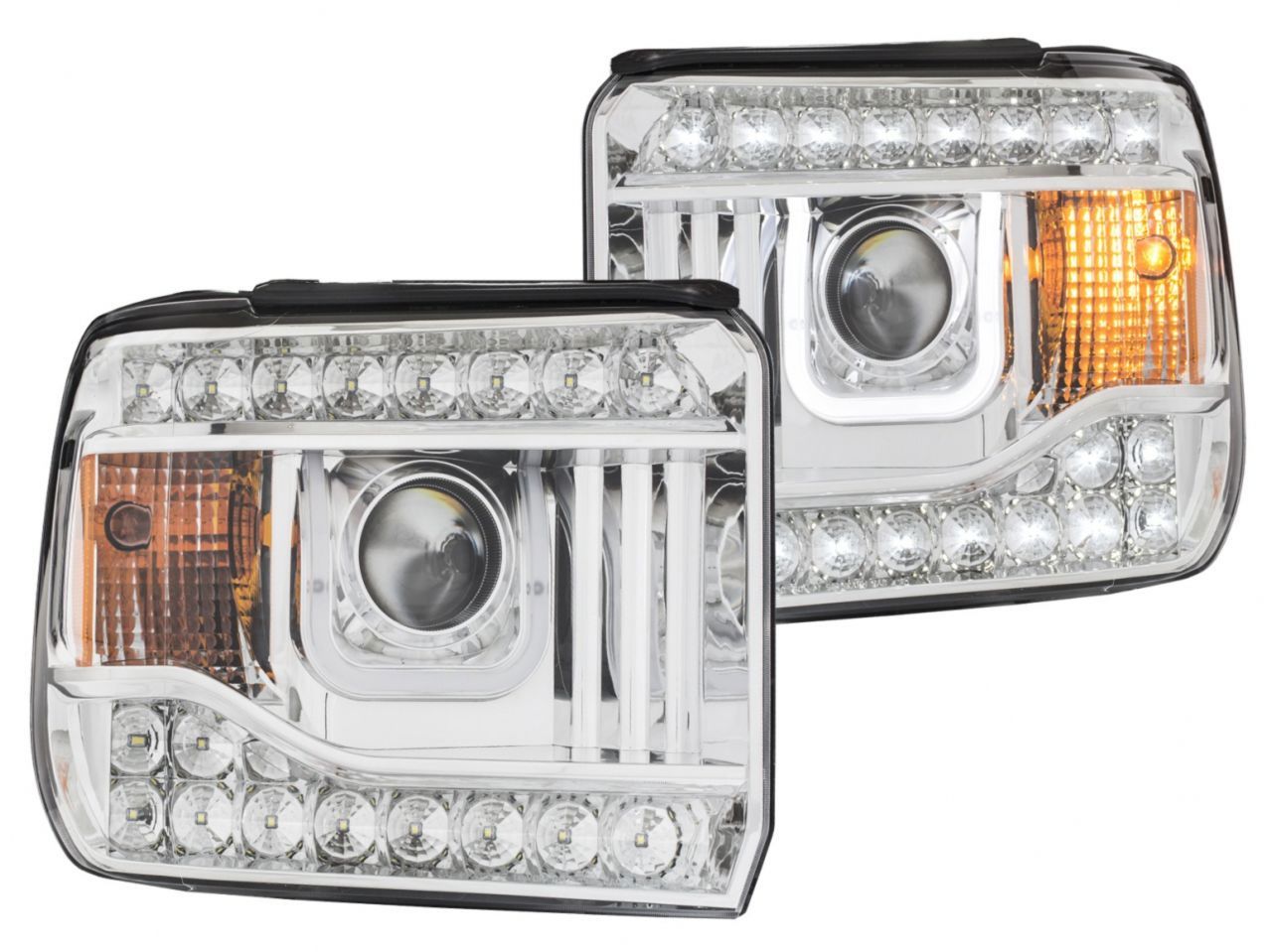 Anzo 2014-2015 Gmc Sierra Projector Headlights w/ U-Bar Chrome