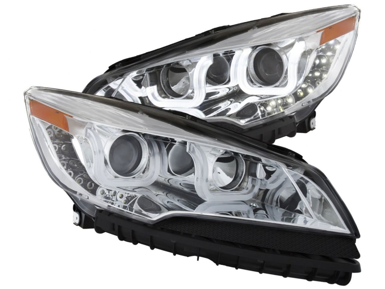 Anzo 2013-2015 Ford Escape Projector Headlights w/ U-Bar Chrome