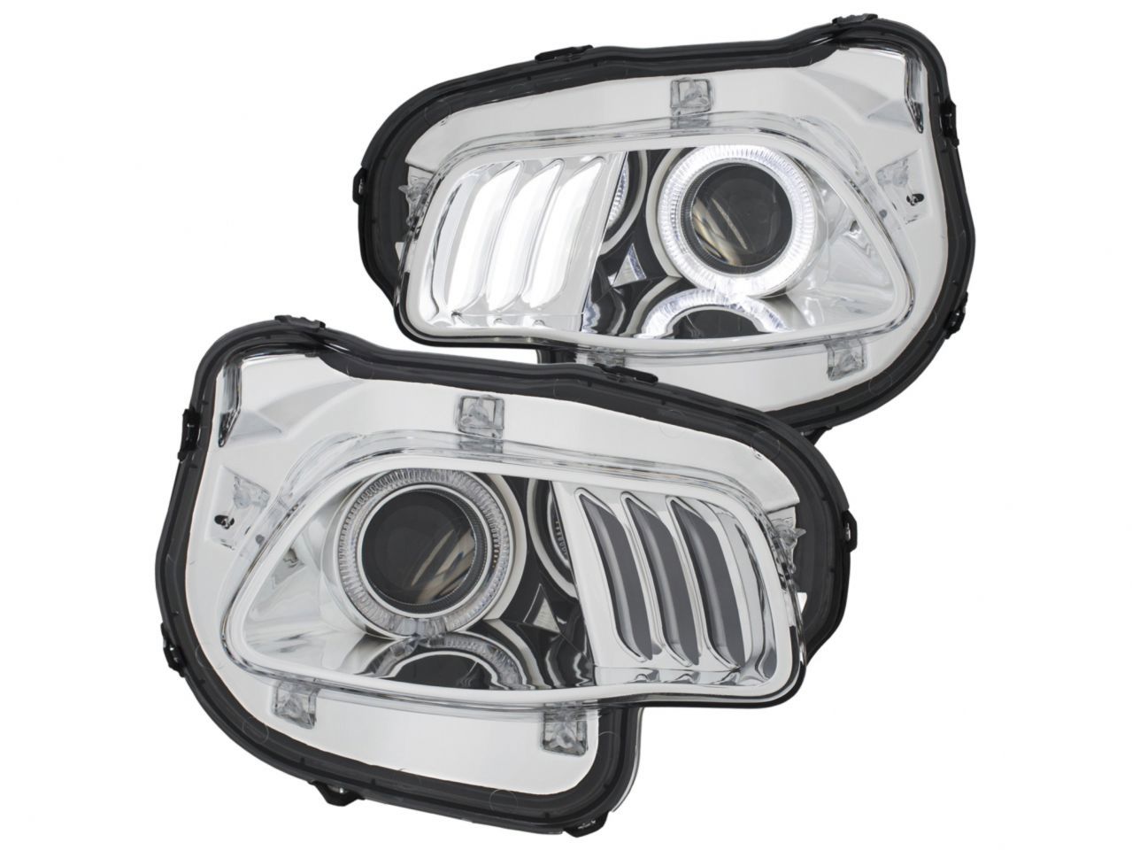 Anzo Jeep Cherokee 14-18 Projector H.L Chrome Clear With LED Halo