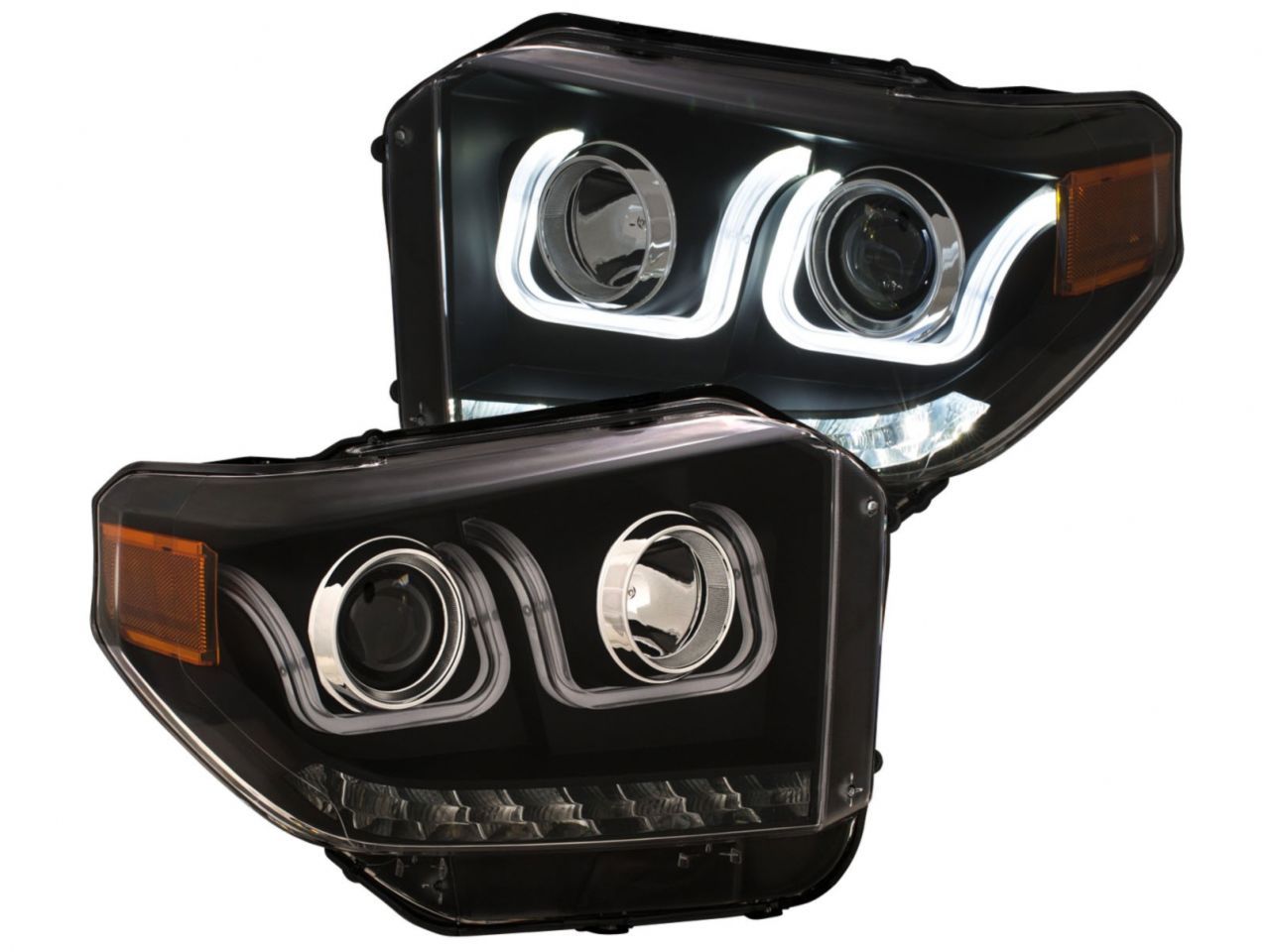 Anzo  14-18 Toyota Tundra w/ LED DRL Projector Headlights w/ U-Bar