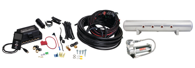 AIRLIFT 3P(3/8"Air Line,5 Gallon Lightweight Raw Aluminum Tank,VIAIR 444C Com)