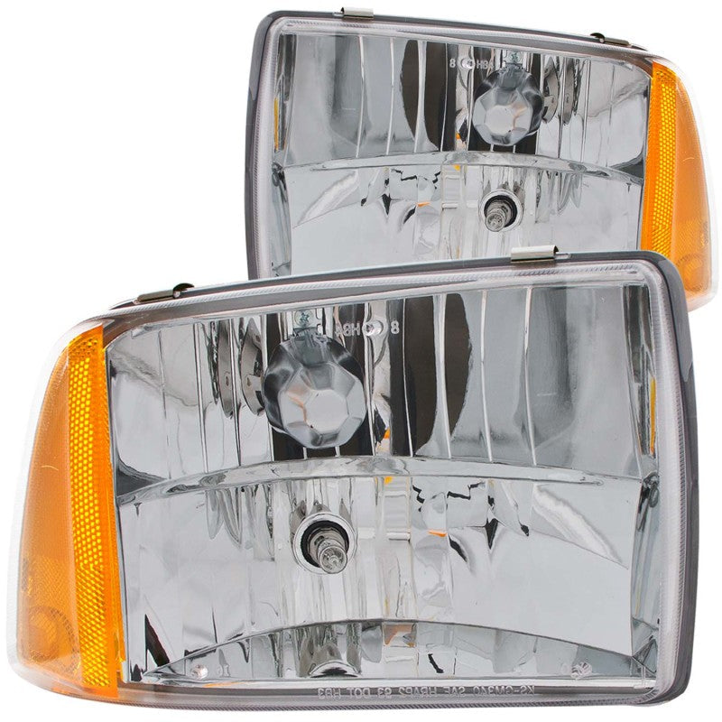 Anzo 1995-1997 Chevrolet Blazer Crystal Headlights Chrome 1pc